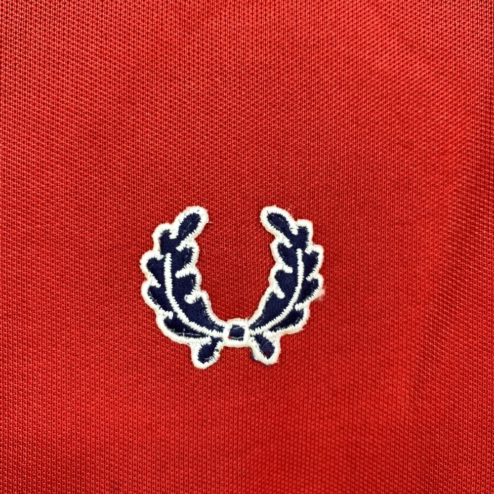 Vintage Fred Perry Full Zip Front Track Jacket Mens Size Small Red Yellow Stripe - Picture 6 of 7